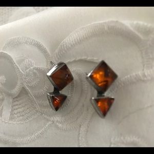 Jewelry - Baltic Amber earrings on silver. Jewelry - Baltic Amber earrings on silver.